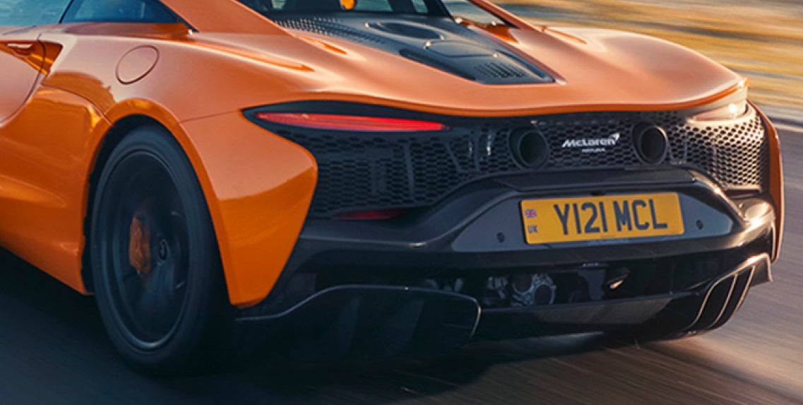 Artura Rear fin and spoiler driving away