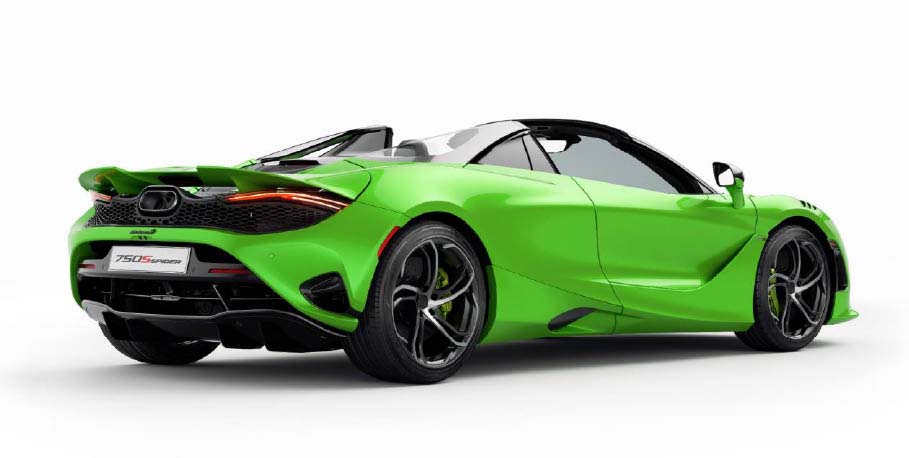 Top down view of the 750S Spider