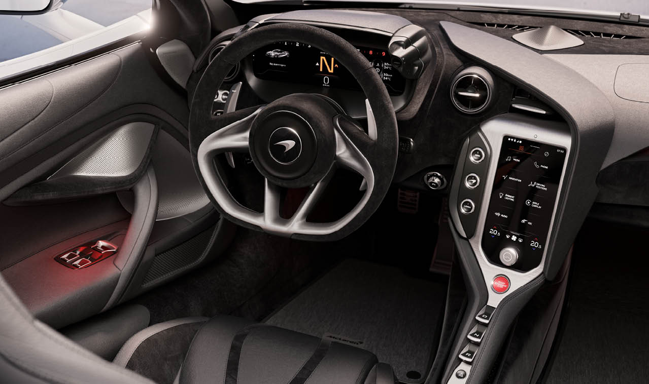 Driver side interior with new HD Screen and movable driver display