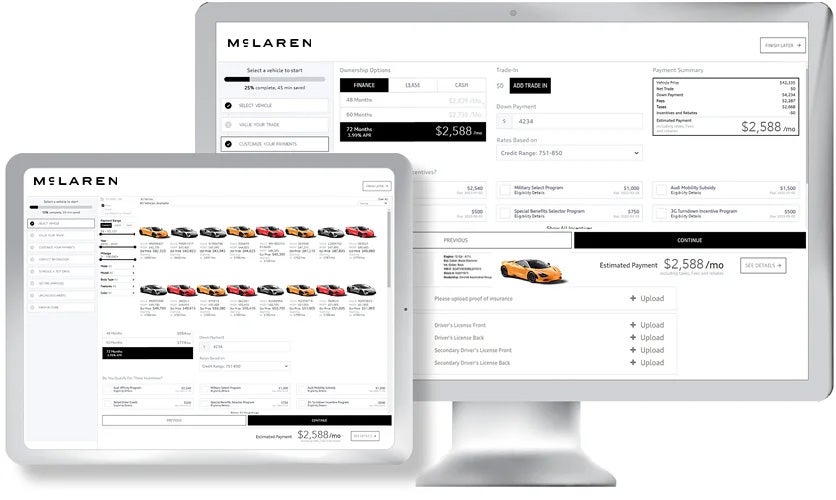 iMac and iPad finding new and used vehicles