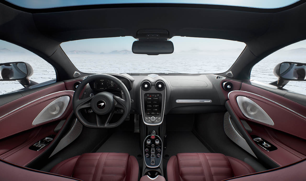 interior front cabin with infotainment system