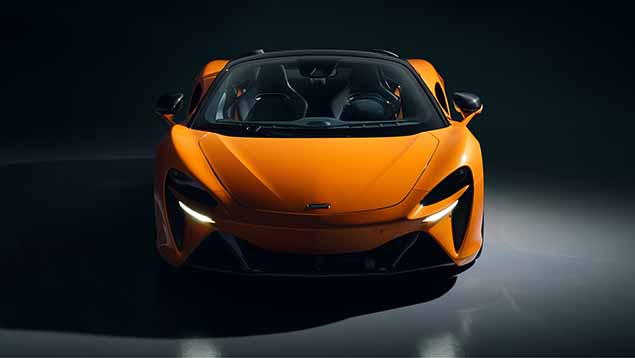 front view of the McLaren sportscar