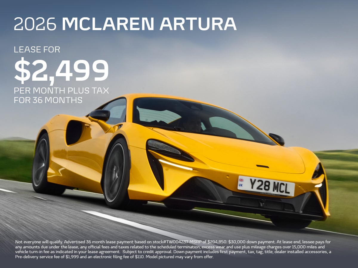 2026 mclaren artura lease offer